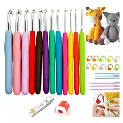 GENERICO - Herramientas Para Tejer Set De Crochet 32 Pza Amigurumi Lana