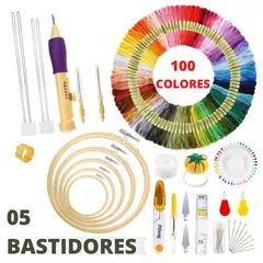 GENERICO - Aros De Bordado Hilos De Bordar Bastidores Aguja Magica