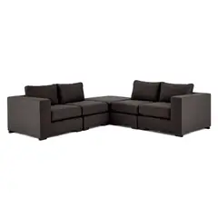 YOLODECORO - Conjunto De Sofá Esquinero Modular Mortimer 5 Cuerpos Gris Foca