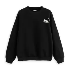 YANSUS - Polera Manga Larga Negro Con Estampado Gato