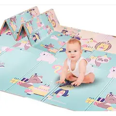 GENERICO - Piso Alfombra Plegable para Bebés y Niños 180x200 cm - CELESTE