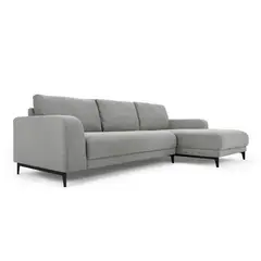 YOLODECORO - Sofá Esquinero Luciano 3 Cuerpos Con Chaise Longue Derecho Gris