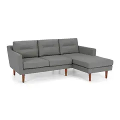 YOLODECORO - Sofá Esquinero Walker 3 Cuerpos Con Chaise Longue Derecho Gris