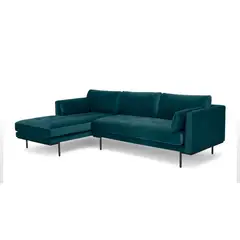 YOLODECORO - Sofá Esquinero Harlow 3 Cuerpos Con Chaise Longue Izquierdo Azul
