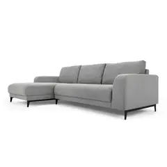 YOLODECORO - Sofá Esquinero Luciano 3 Cuerpos Con Chaise Longue Izquierdo Gris