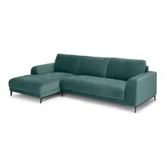 YOLODECORO - Sofá Esquinero Luciano 3 Cuerpos Con Chaise Longue Izquierdo Verde
