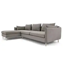 YOLODECORO - Sofá Esquinero Vento 3 Cuerpos Con Chaise Longue Izquierdo Gris