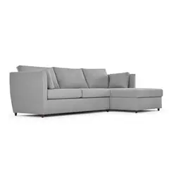 YOLODECORO - Sofá Esquinero Milner 3 Cuerpos Con Chaise Longue Derecho Gris Granito