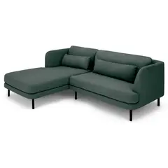 YOLODECORO - Sofá Esquinero Herman 3 Cuerpos con Chaise Longue Izquierdo Verde