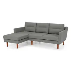 YOLODECORO - Sofá Esquinero Walker 3 Cuerpos Con Chaise Longue Izquierdo Gris