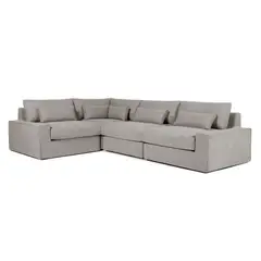 YOLODECORO - Sofá Esquinero Trent 4 Cuerpos Izquierdo Gris Lavado.