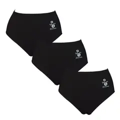 MONINA - Trusa Clásica Pack X3 Negro Algodón