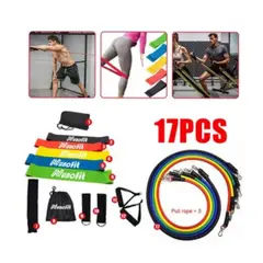 GENERICO - Set 17 Piezas Bandas Resistencia Entrenamiento