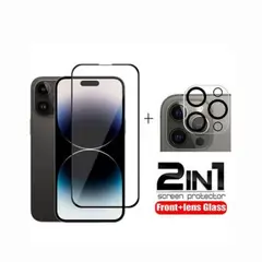 GENERICO - Pack/Vidrio Templado Protector Pantalla y Cámara iPhone 14 PRO MAX