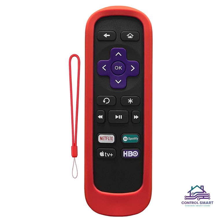 Funda Protectora de Silicona Antideslizante para Control Roku -Roja