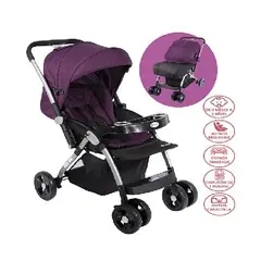 EBABY - Coche de paseo Kuper EB1143-1 con Bandeja morado