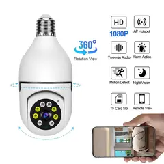 GENERICO - Foco Cámara de Seguridad Inteligente Con Vision Nocturna y Altavoz