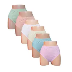 MONINA - Pack X6 Trusas Clásicas 100% Algodón