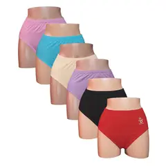 MONINA - Pack X6 Trusas Clásicas 100% Algodón