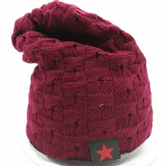 KAST PE - Beanie Reversible Doble Cara Guinda