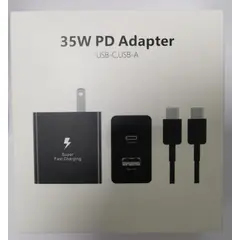 GENERICO - Cargador Samsung 35W Duo Carga Ràpida S21 S22 A53 - BLANCO