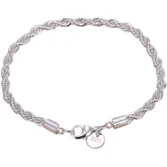 KAST PE - Pulsera Mujer plateada modelo Cordeliere - Gris
