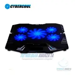 GENERICO - Base Cooler para laptop con 5 Ventiladores