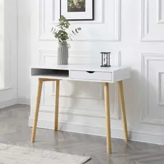 VENTITAS HOME - Escritorio Vintage Luna 1 Cajón Color Blanco