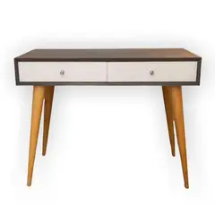 VENTITAS HOME - Escritorio Vintage 2 Cajones Color Negro