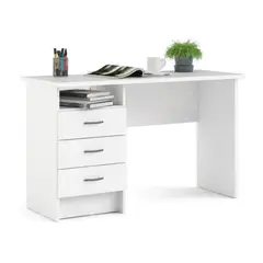 VENTITAS HOME - Escritorio Blanco Kendall 3 Cajones