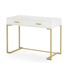 VENTITAS HOME - Escritorio Contemporáneo Golden Kamoneé Blanco