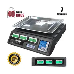 OPALUX - Balanza Digital Recargable 40Kg OP-208C-BK