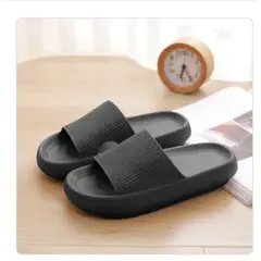 AURELA - CloudSlides™ - Sandalias Pantuflas Cómodas y Ligeras 40-41 Negro