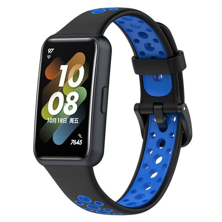 Correa Silicona Sport para HUAWEI BAND 7 - N/Azul