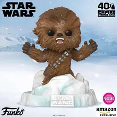 FUNKO - Pop! deluxe chewbacca flocked sticker amazon exclusive 6 inch