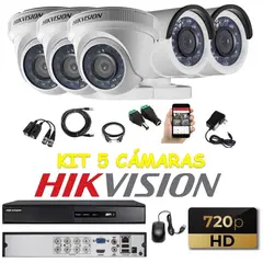 HIKVISION - Kit 5 Cámaras Seguridad HD