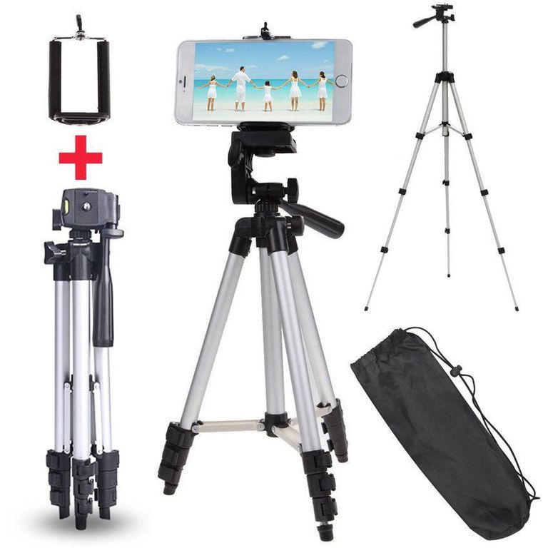 Trípode Profesional para Celular y Cámara Hasta 102 cm