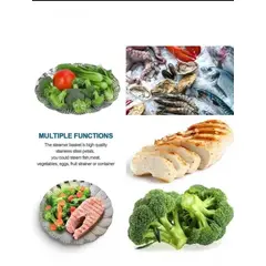 GENERICO - Vaporera Plegable de acero inoxidable