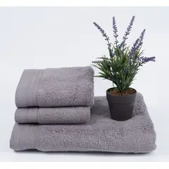 SLEEPER - Pack de 02 toallas de Mano 500grs Ibiza Gris