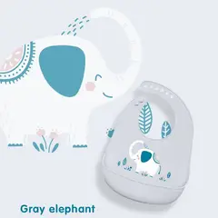 GENERICO - BABERO DE SILICONA ELEFANTE