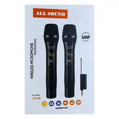 ALL SOUND - Microfono Inalambrico Doble UHF Metal WM-20B