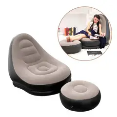 BUYPAL - Sillon Inflable Puff Reclinable Comodo Portatil Posapies