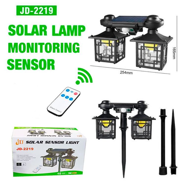 Lampara Solar Recargable con Control Sensor de Movimiento y Oscuridad