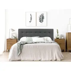 VILLA HOGAR - Cabecera cube 1.5 plazas microfibra plomo