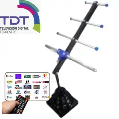 GENERICO - Antena De TV Interior Modelo Yagi HD interior Conectatef