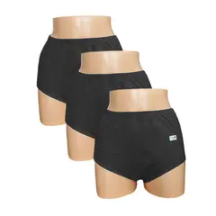 SWEET COTTON - Pack x3 Trusa Clásica Negro