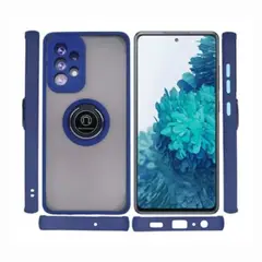 GENERICO - Case Ahumado con Anillo Para Samsung A23 4G - Azul