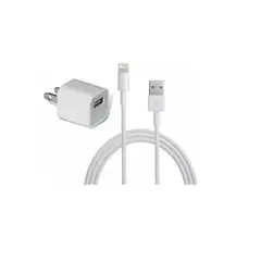 Cargador para iPhone /5s 6/6s/7/8 Plus + Cable 1 Metro - Blanco