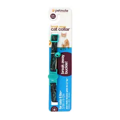 PETMATE - Collar Negro con Remolinos Verdes para Gatos