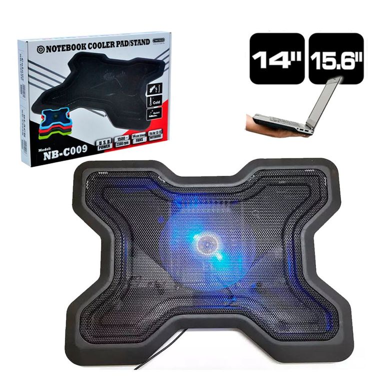 Cooler Laptop y Notebook 9 a 15 Base Ventilador